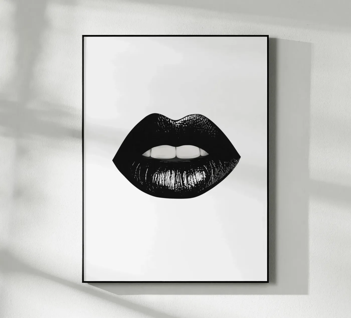 Labbra nere plexiglass da Carinaprint