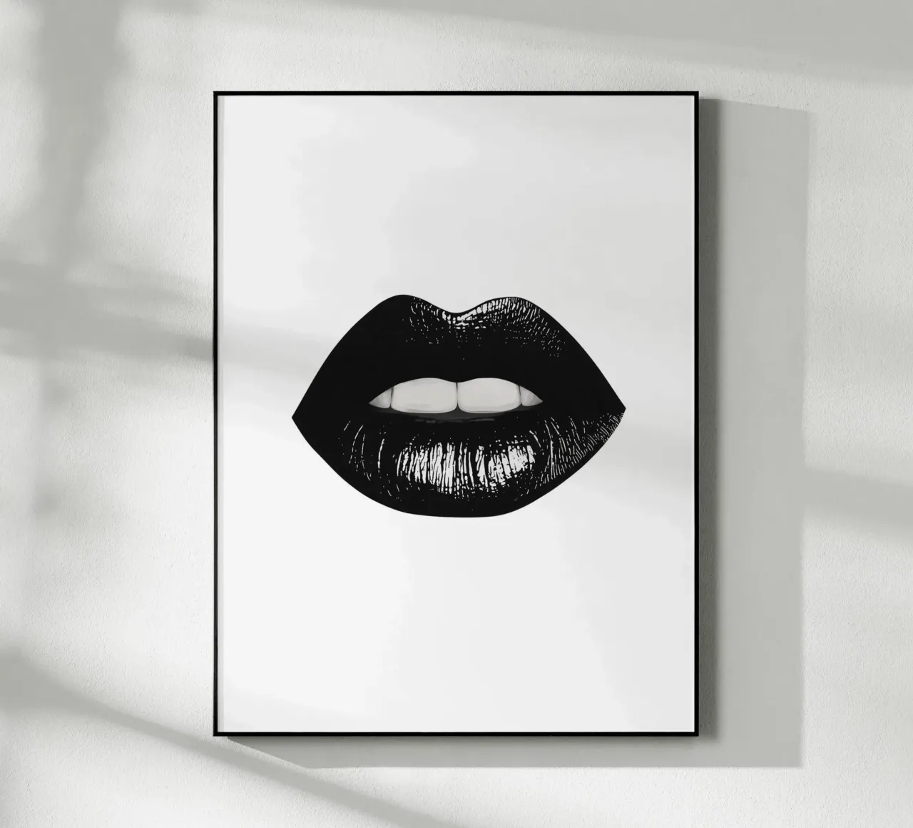 Labbra nere plexiglass da Carinaprint