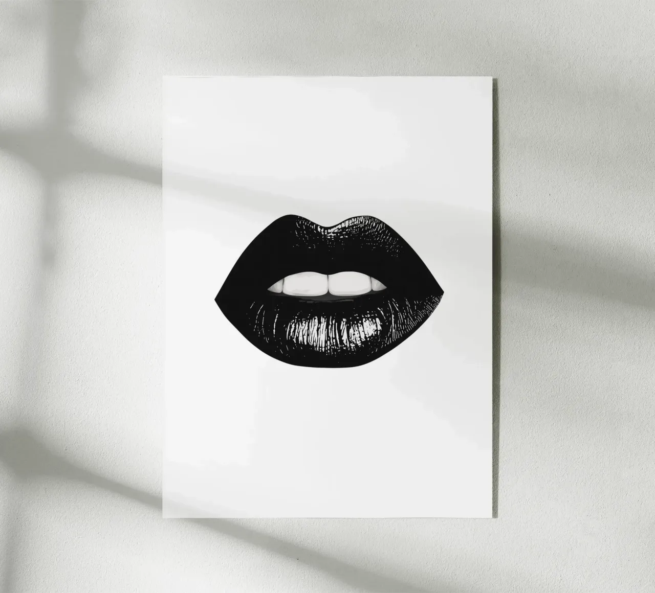Labbra nere plexiglass da Carinaprint