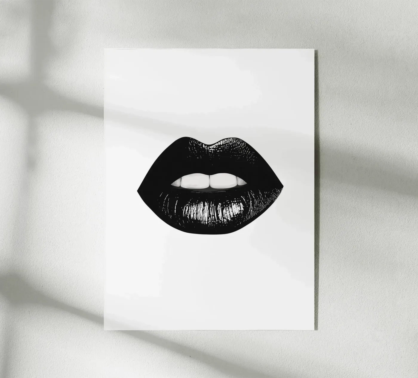 Labbra nere plexiglass da Carinaprint