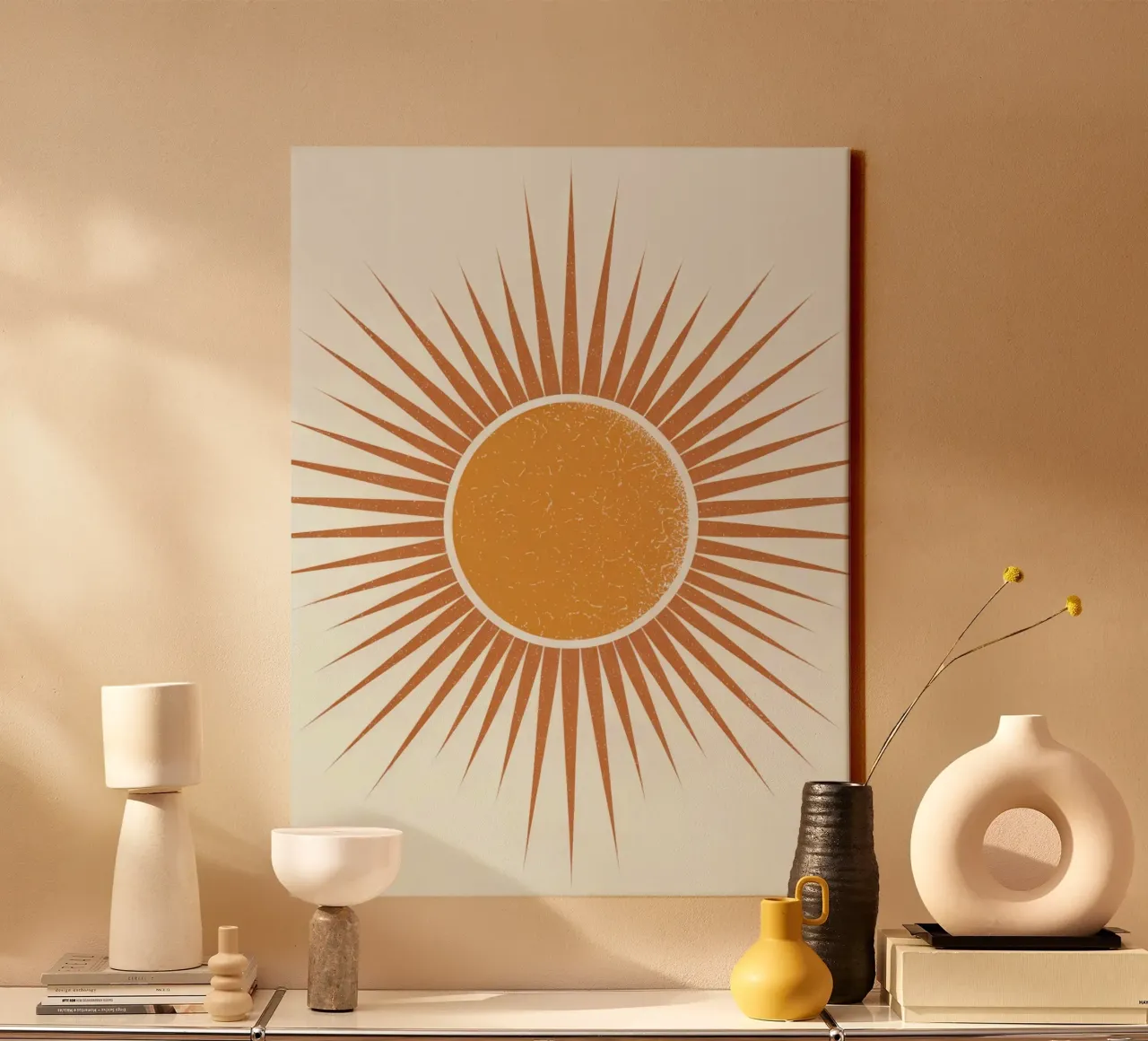 Sunburst tela con Cornice a cassetta da logic