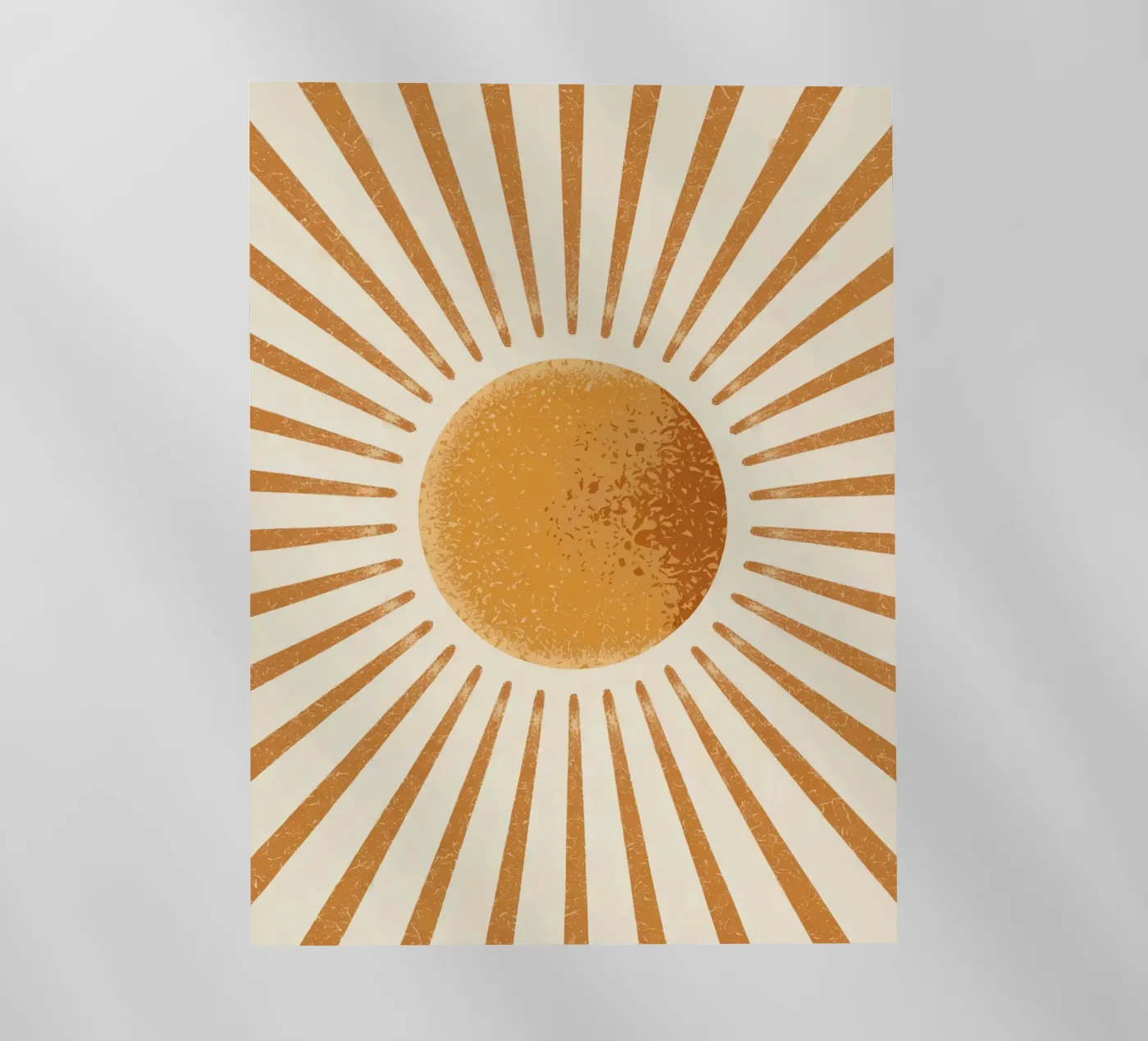 Decorazione da parete Sunburst - Poster con sole giallo in stile retrò - Decorazioni per la casa in stile boho pellicola backlit da logic