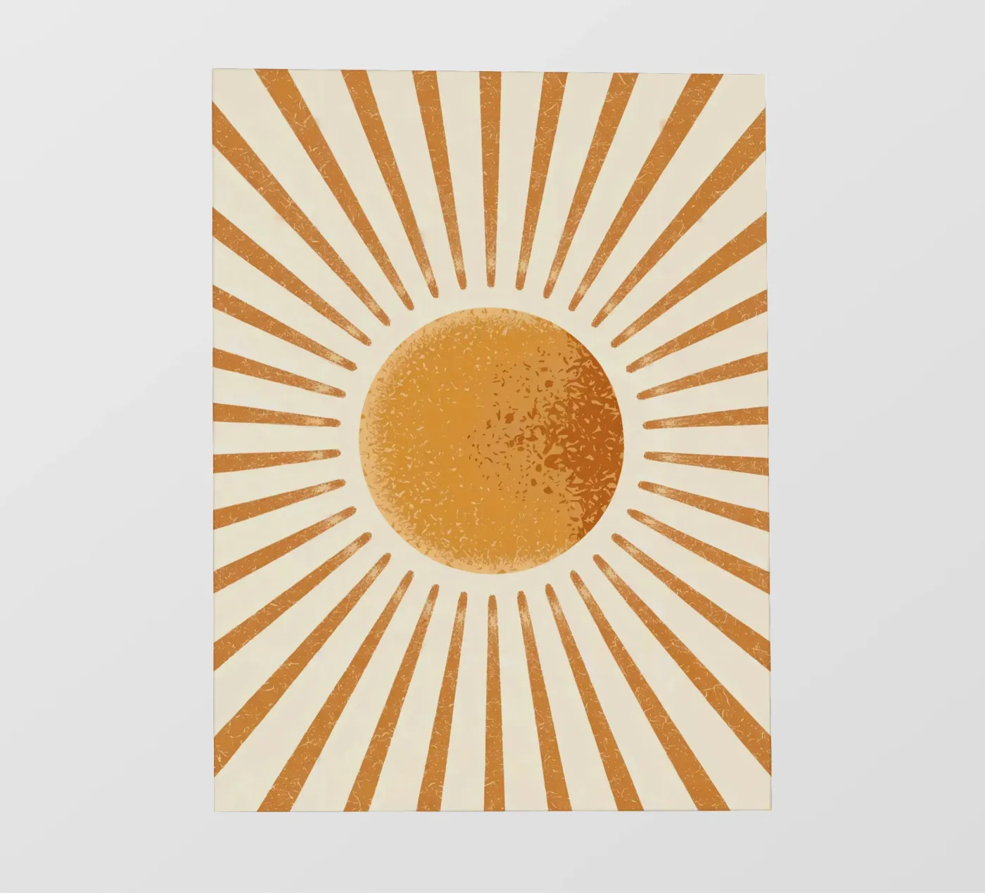 Decorazione da parete Sunburst - Poster con sole giallo in stile retrò - Decorazioni per la casa in stile boho pellicola backlit da logic