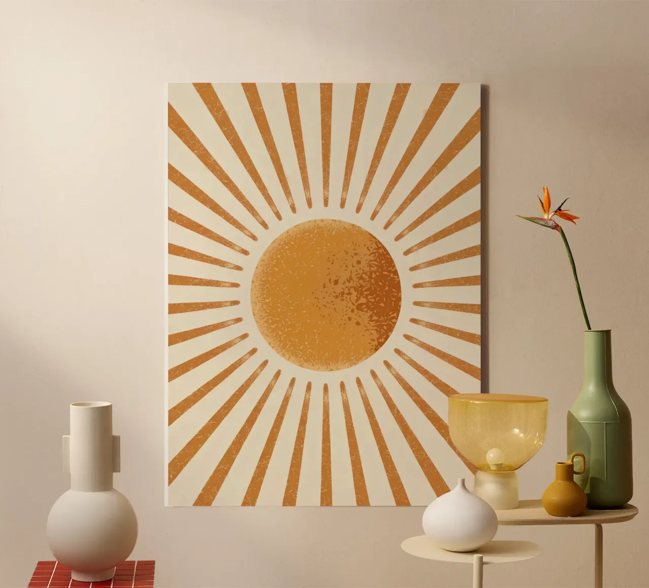 Sunburst tela con Cornice a cassetta da logic