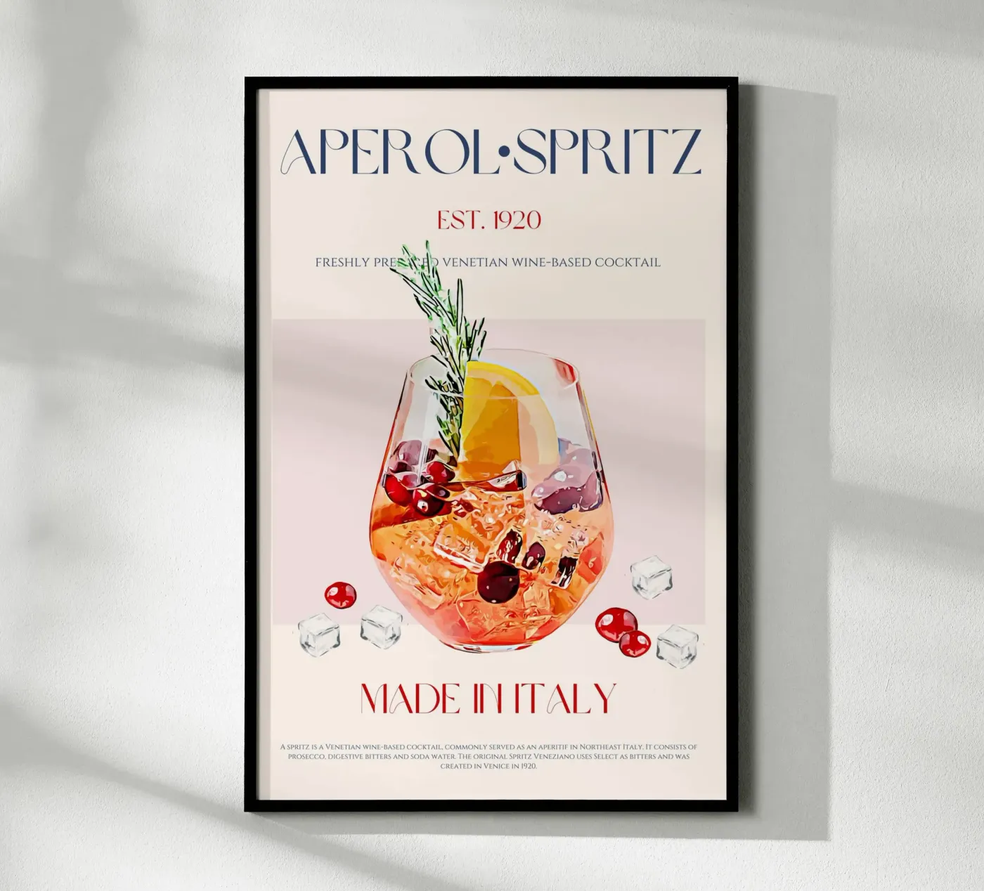 Aperol Spritz Cocktail Print poster de KOKRPrints