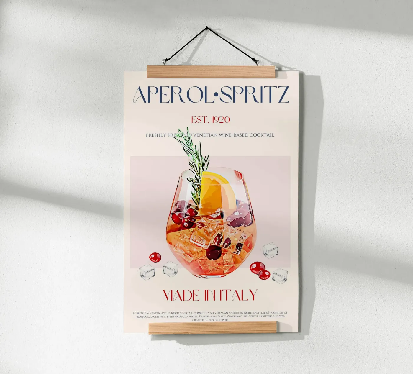 Aperol Spritz Cocktail Print poster de KOKRPrints
