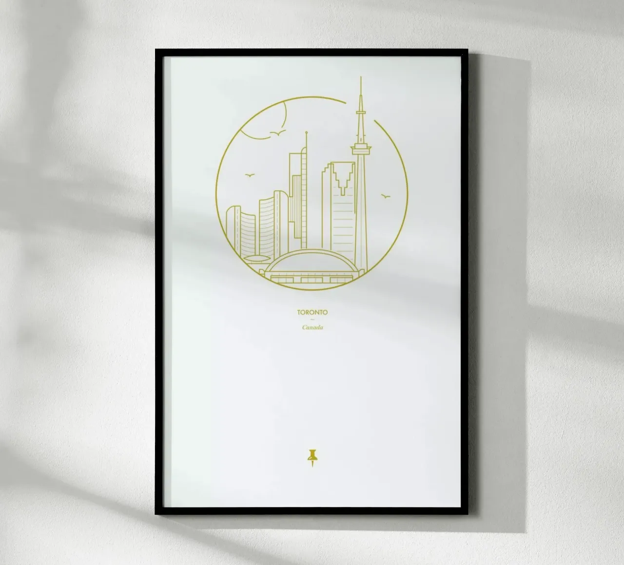 Toronto poster con telaio in legno da Dean Smith