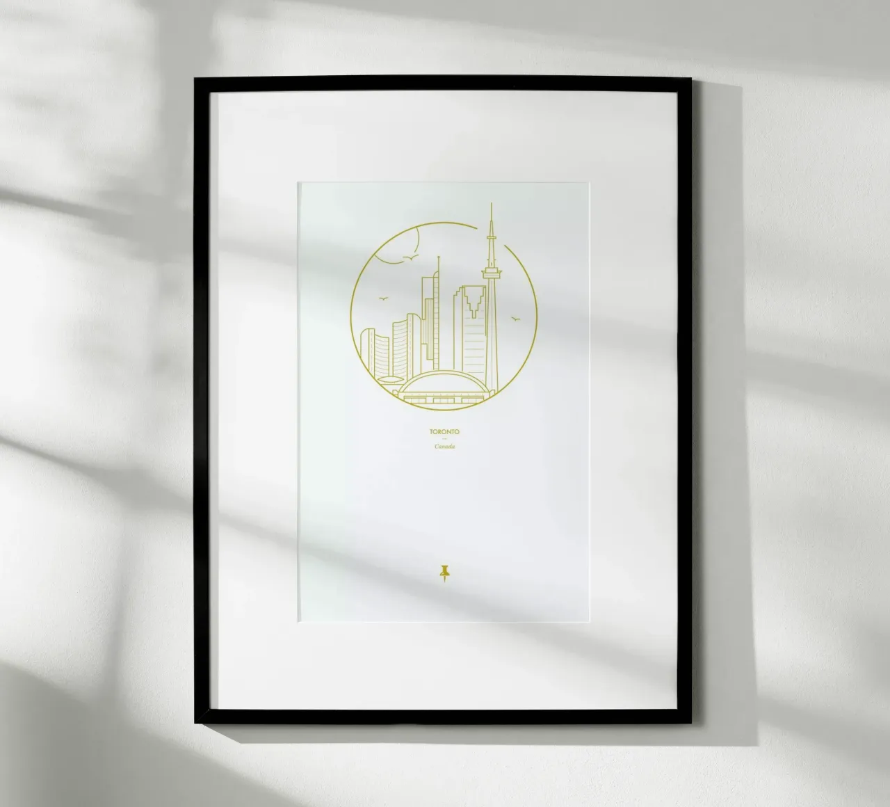 Toronto poster con telaio in legno da Dean Smith