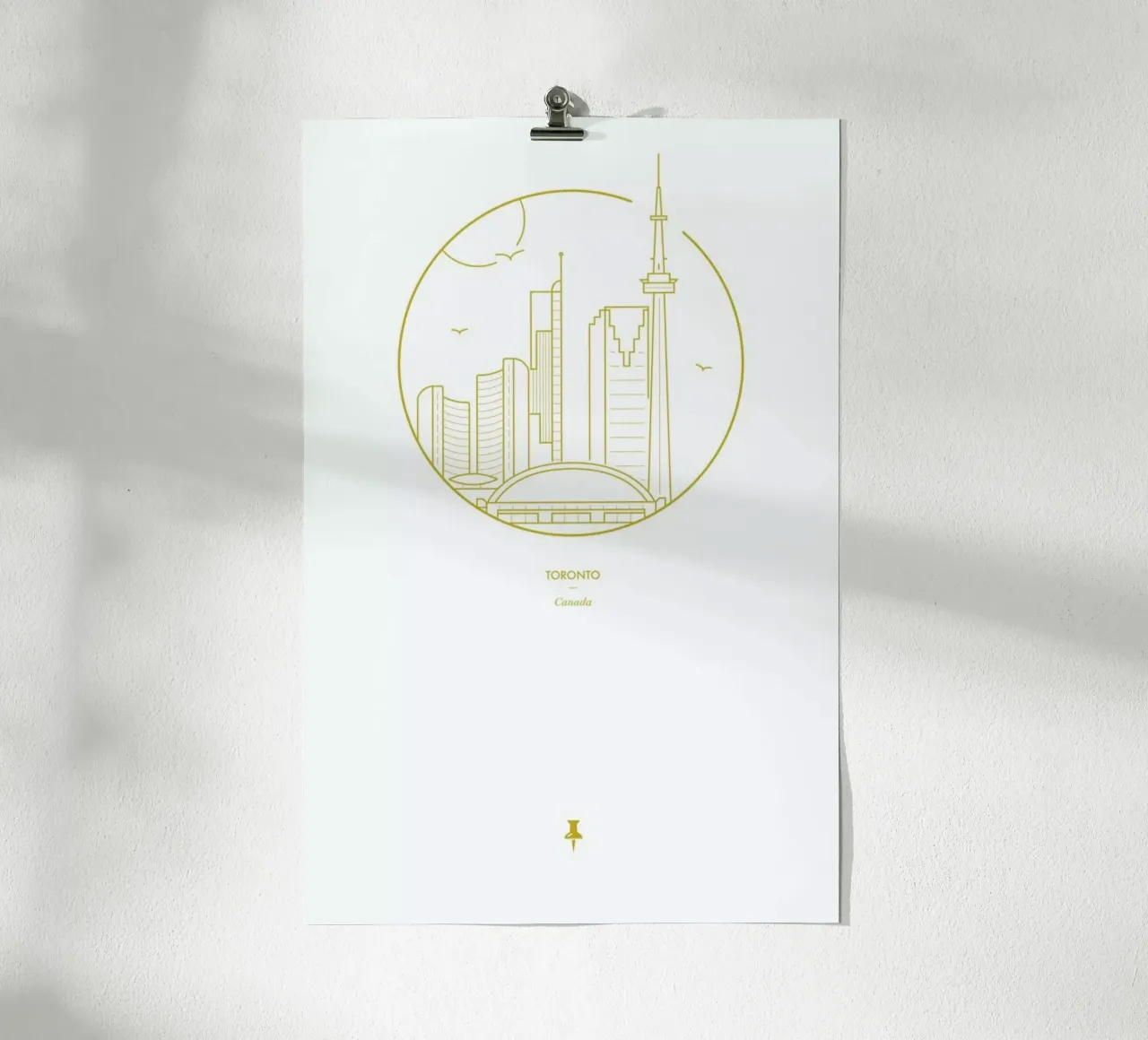 Toronto poster con telaio in legno da Dean Smith
