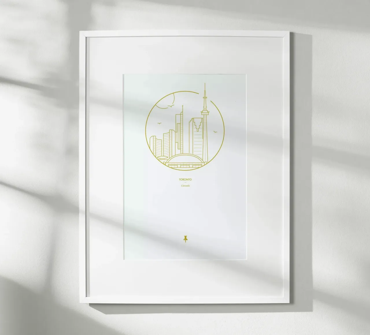 Toronto poster con telaio in legno da Dean Smith