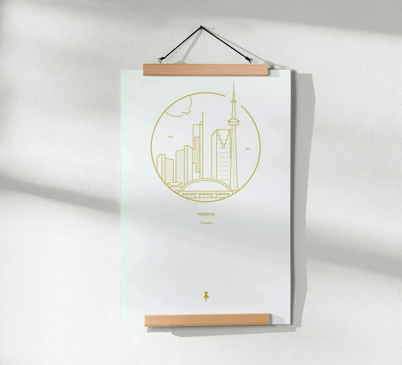 Toronto poster con telaio in legno da Dean Smith