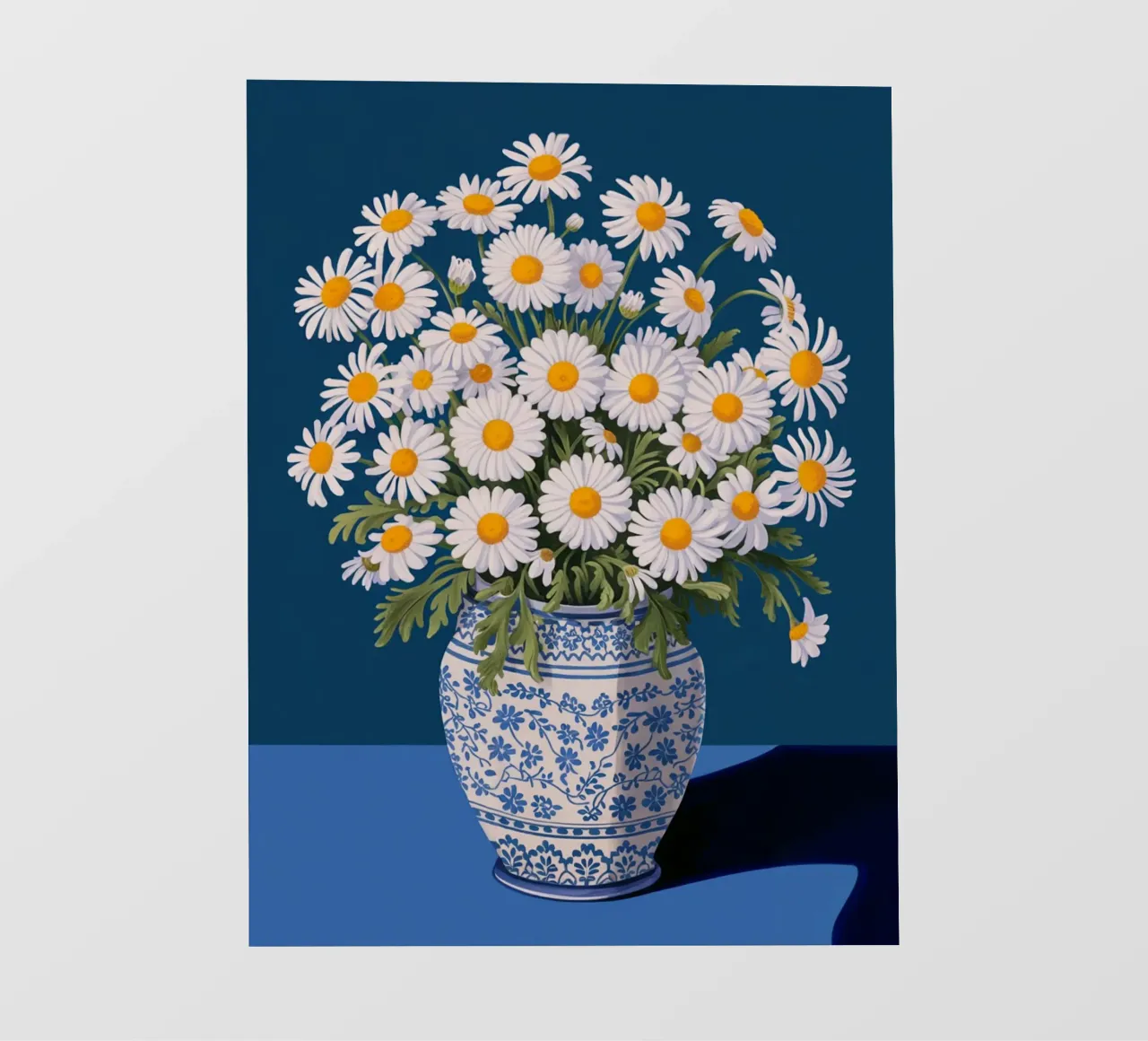 Margherite in un vaso blu telo in pvc da logic