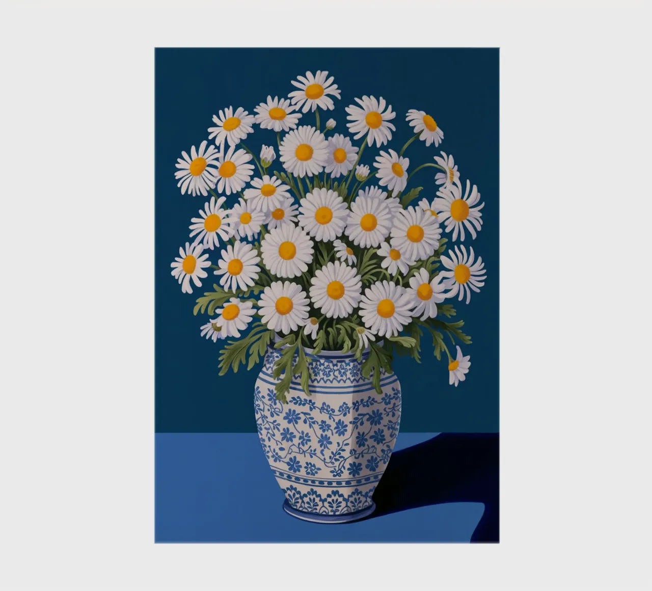 Daisies In A Blue Vase notebook by logic