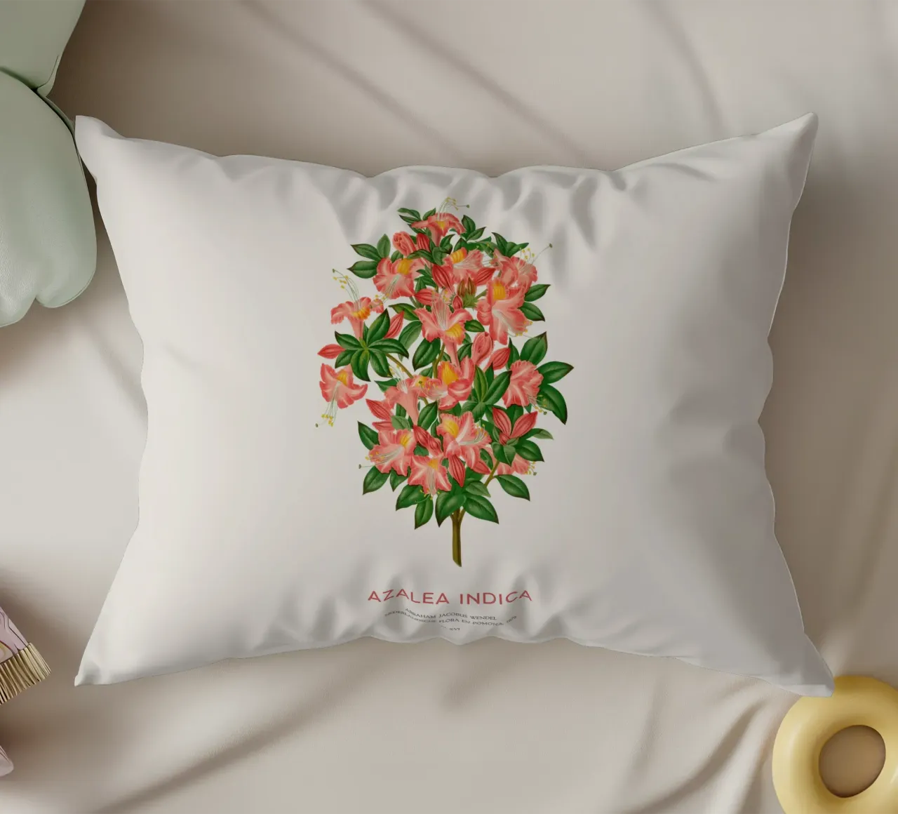 Azalea o Azalea indica cuscino da Vintagrafica