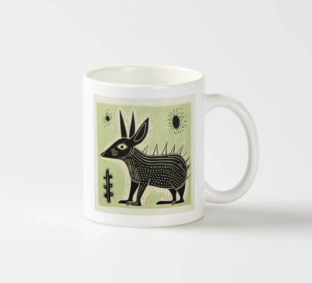 Orso verde 1 tazza in ceramica da Minimal Animal Art