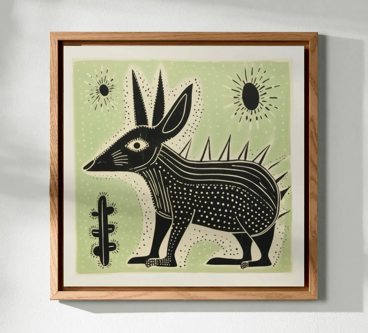 Orso verde 1 alluminio dibond da Minimal Animal Art