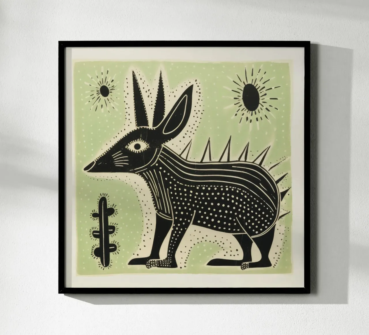 Orso verde 1 poster da Minimal Animal Art