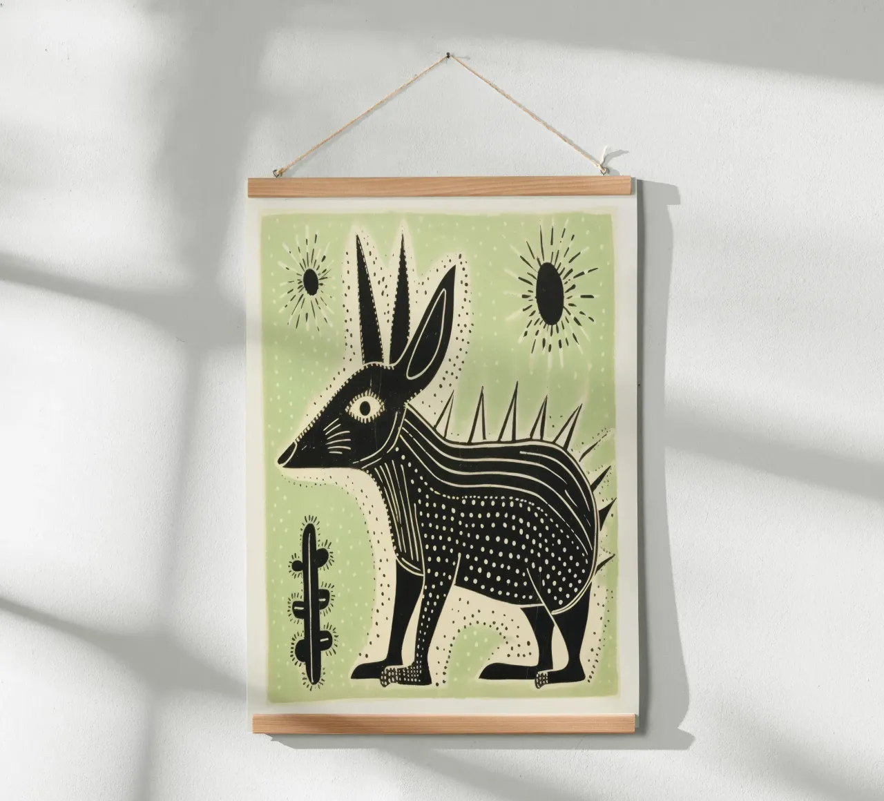 Orso verde 1 poster da Minimal Animal Art