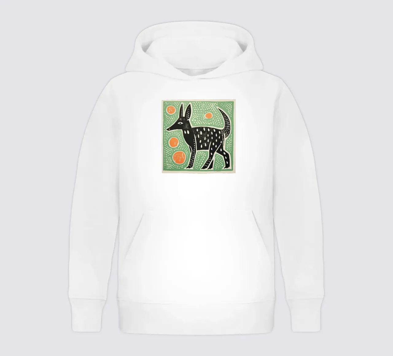 Green Aardvark 2 kids hoodie by Minimal Animal Art