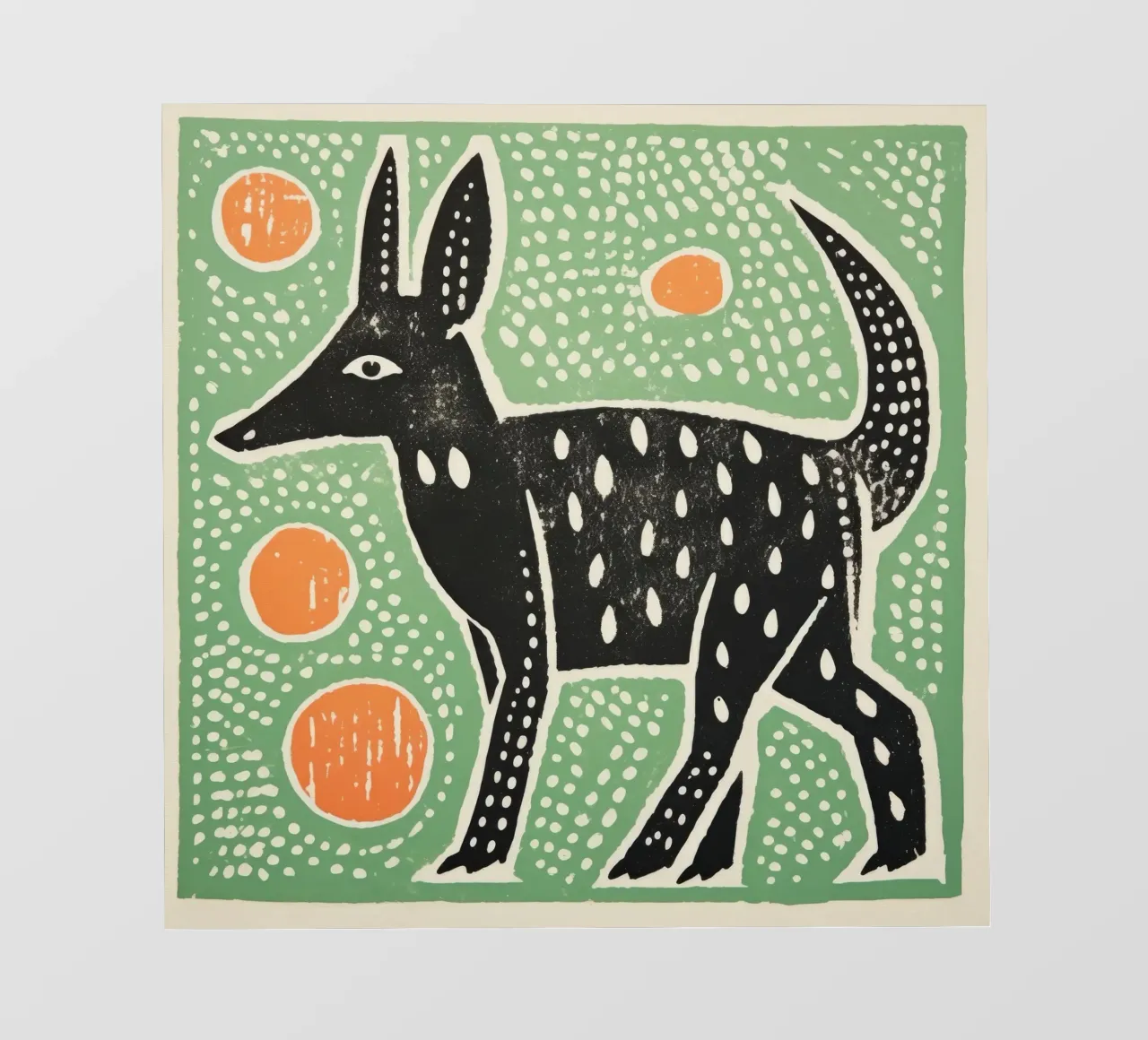 L'oritteropo verde 2 telo in pvc da Minimal Animal Art