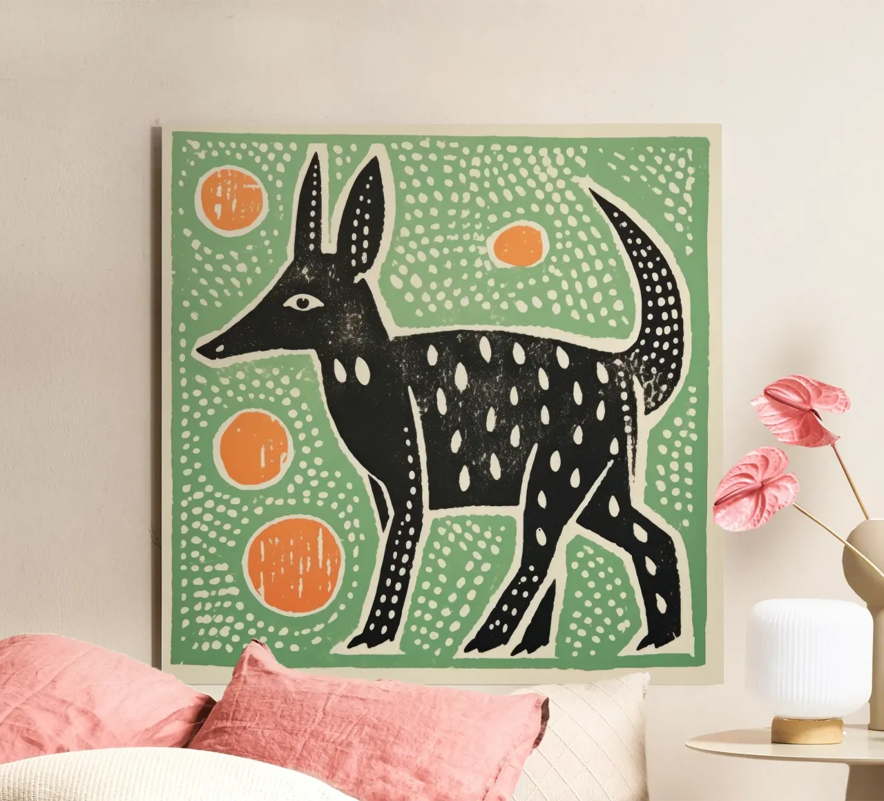 Green Aardvark 2 alu-dibond by Minimal Animal Art