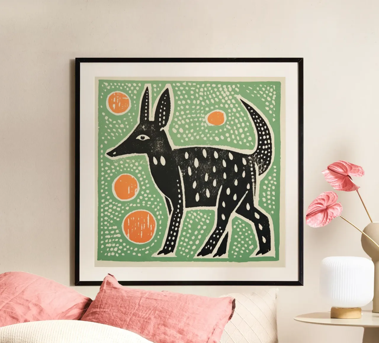 Green Aardvark 2 poster by Minimal Animal Art
