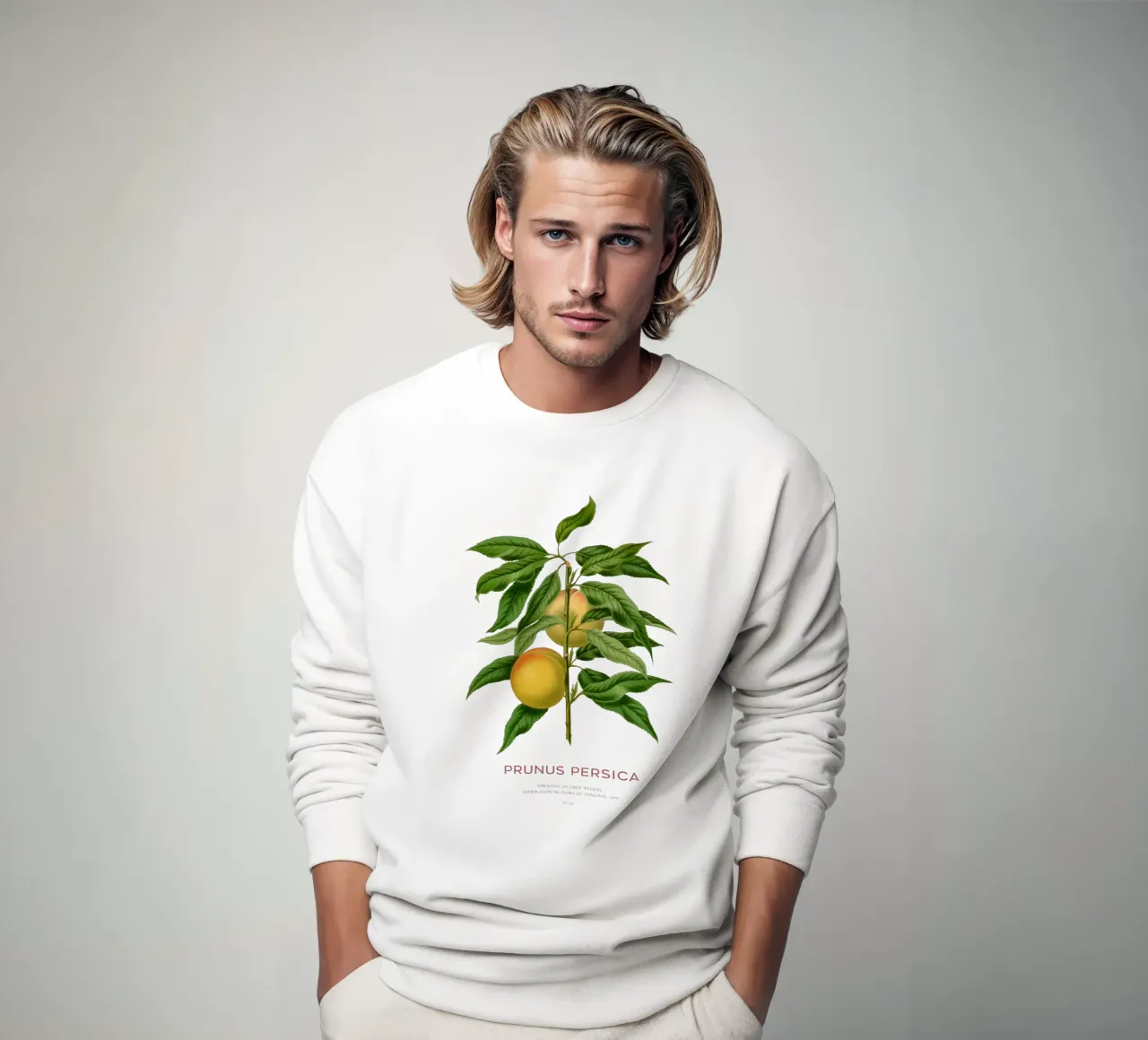 Pfirsich oder Prunus persica Sweatshirt von Vintagrafica