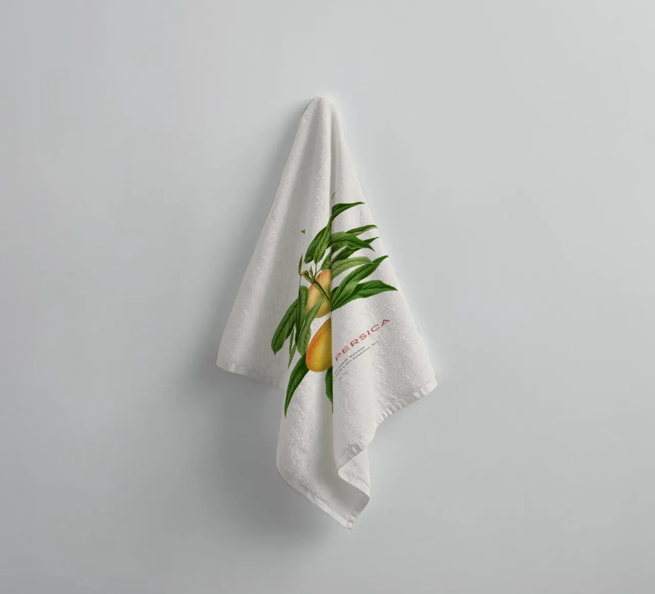 Pfirsich oder Prunus persica Handtuch von Vintagrafica
