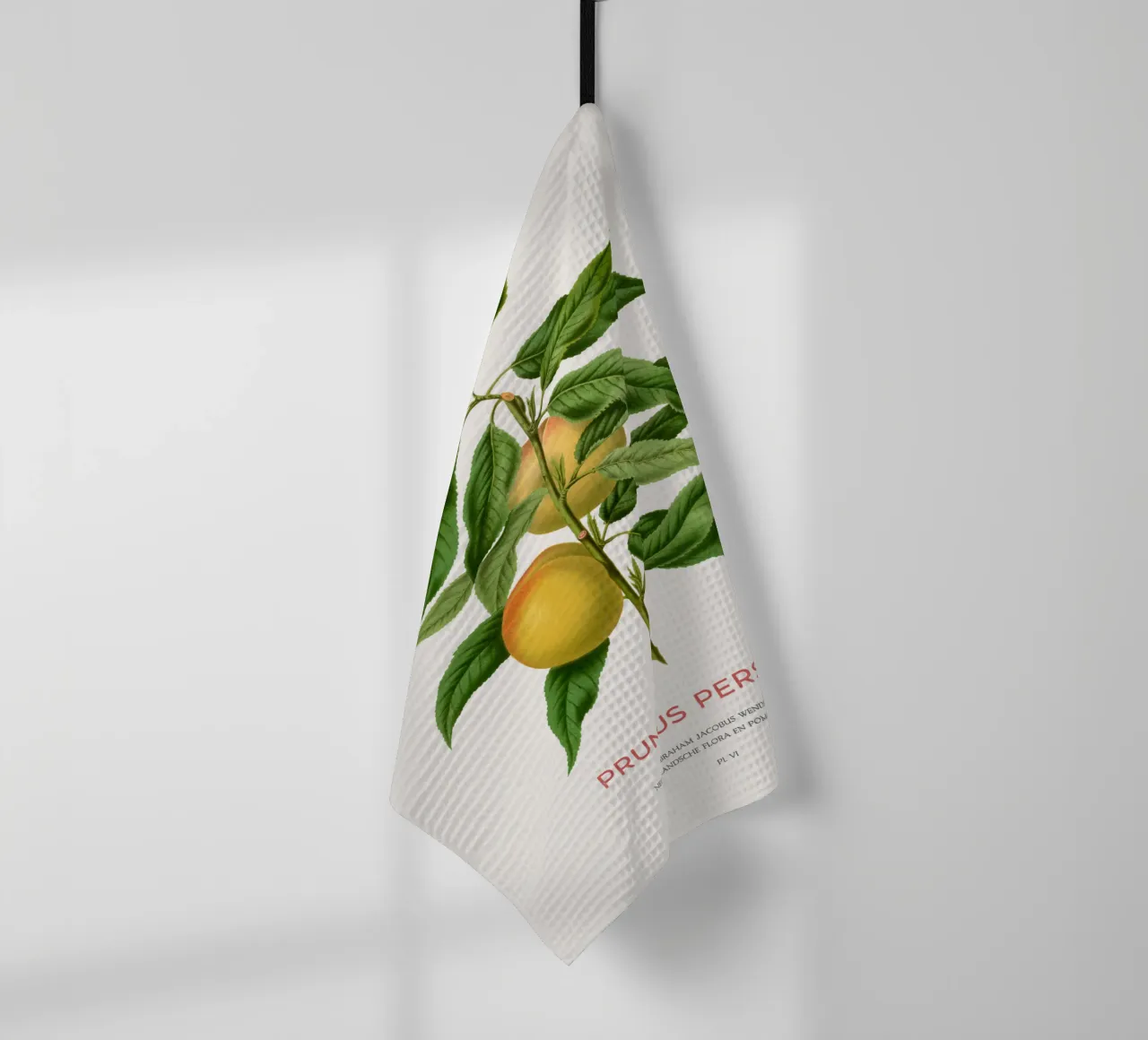 Pfirsich oder Prunus persica Geschirrtuch von Vintagrafica