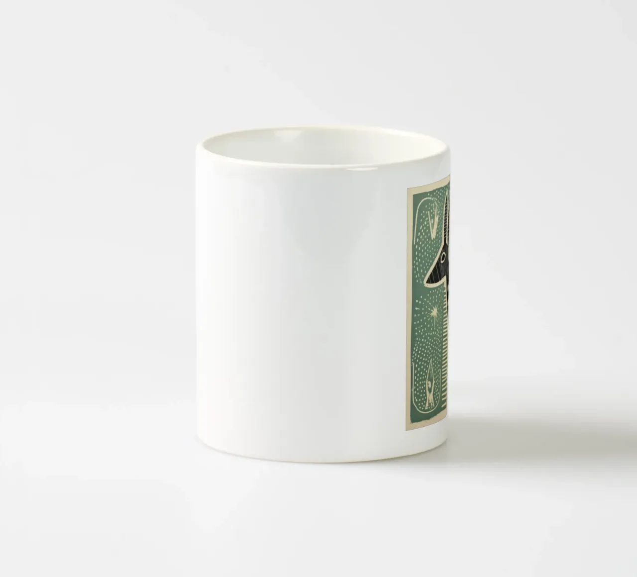 Orso verde 4 tazza in ceramica da Minimal Animal Art