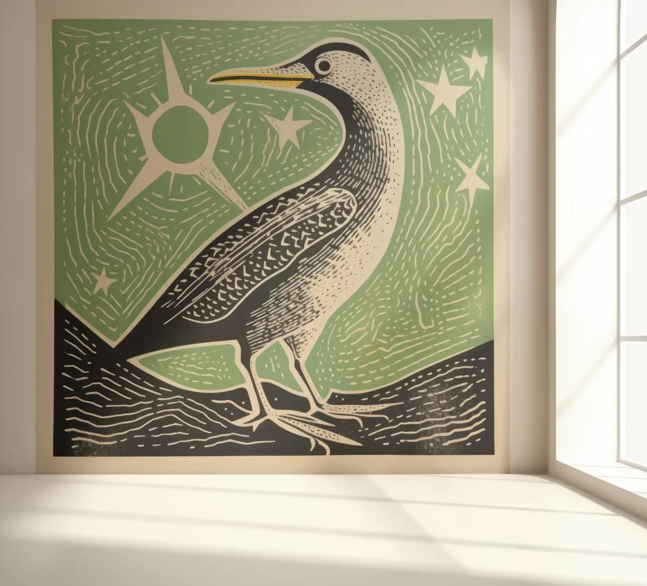 Green Albatross 1 photo wallpaper by Minimal Animal Art