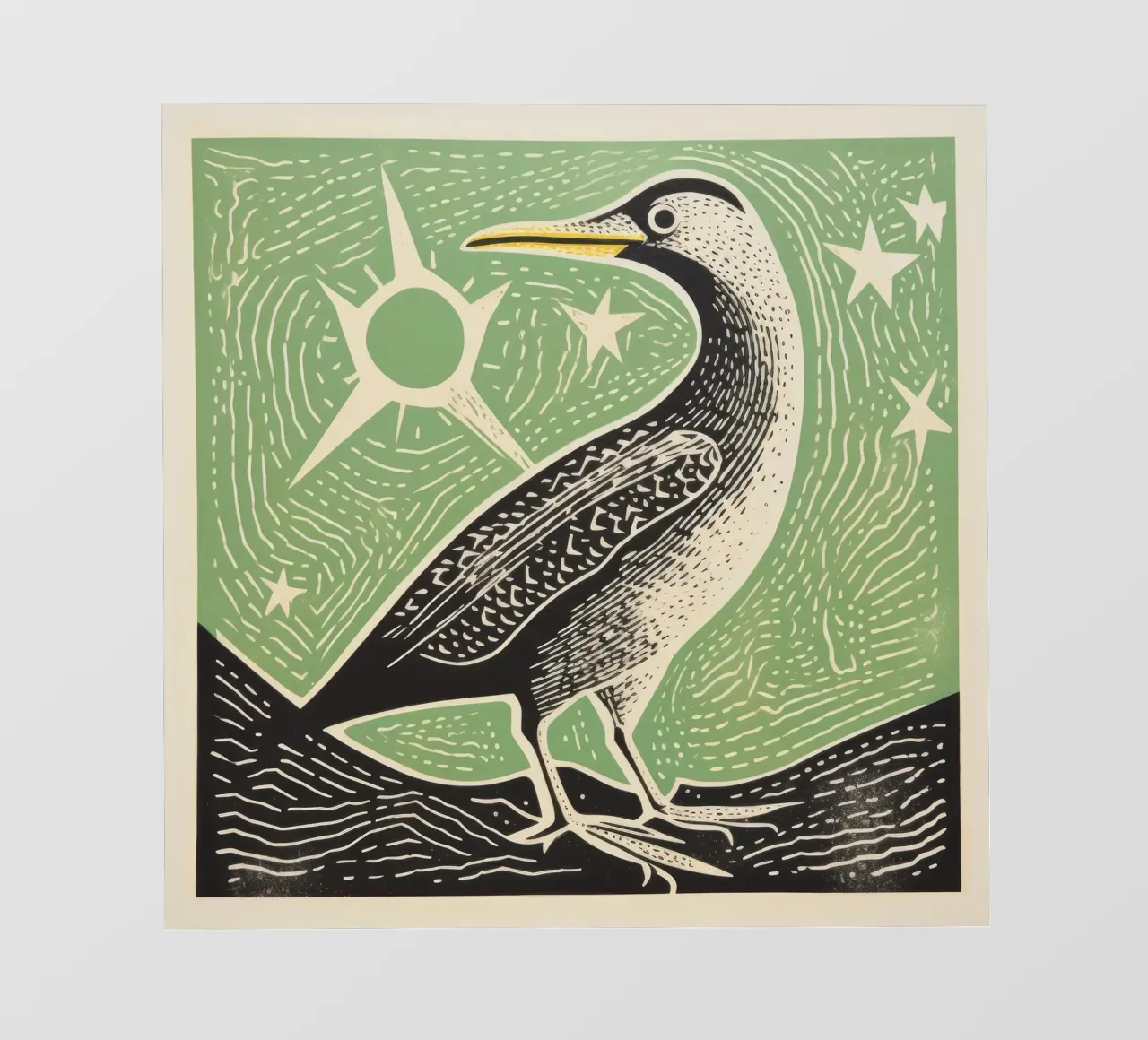 Green Albatross 1 photo wallpaper by Minimal Animal Art