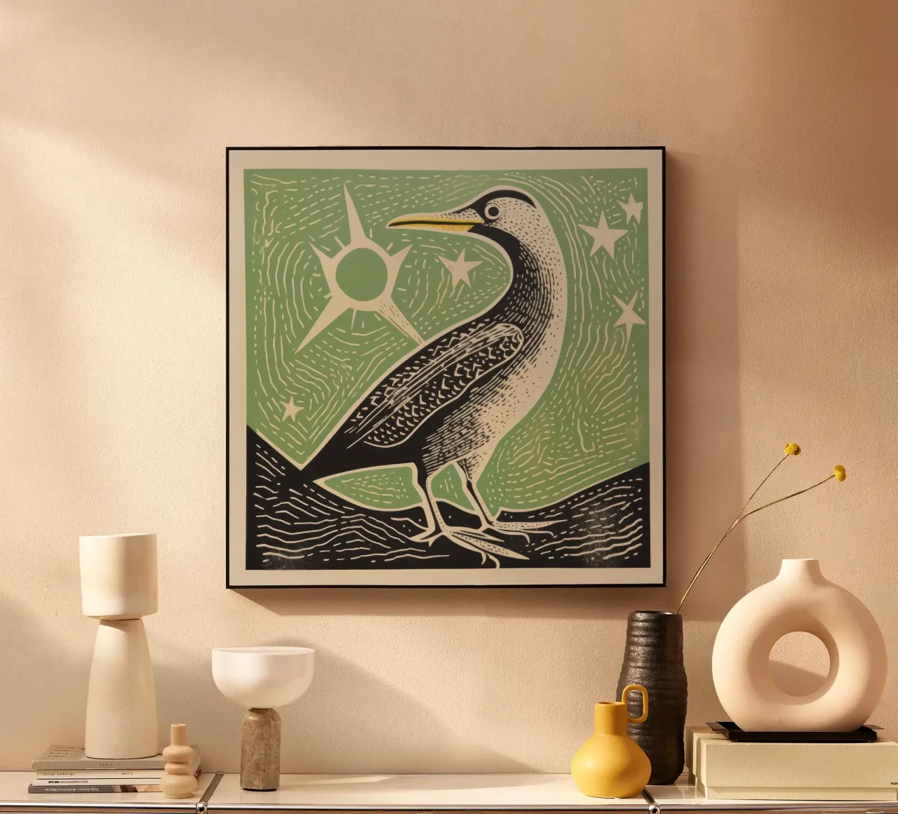 Green Albatross 1 alu-dibond by Minimal Animal Art