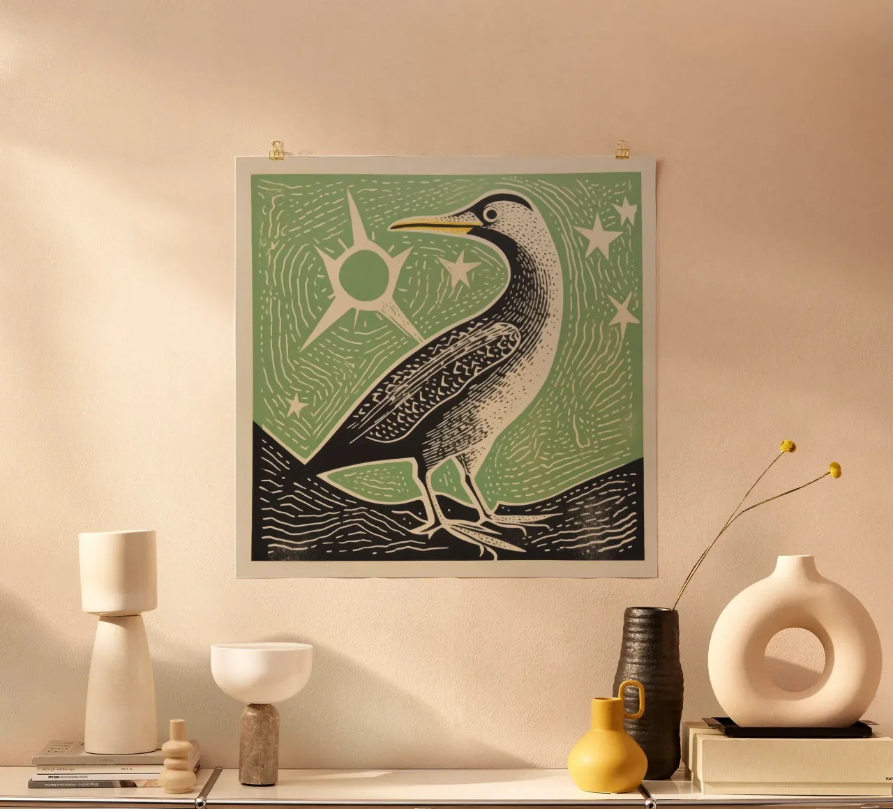 Green Albatross 1 hahnemühle by Minimal Animal Art