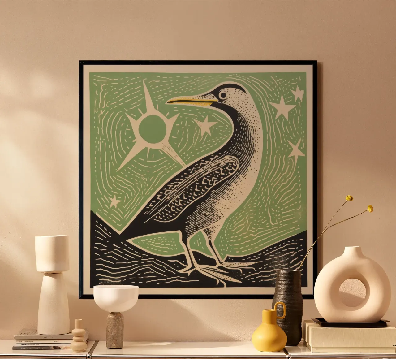 Green Albatross 1 hahnemühle by Minimal Animal Art