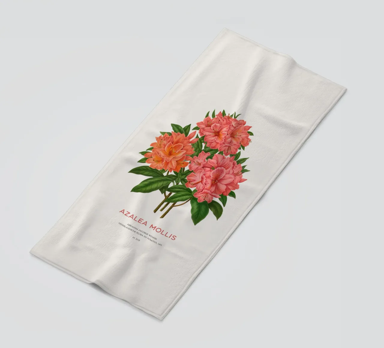 Rhododendron molle o Azalea Mollis toalla de playa de Vintagrafica