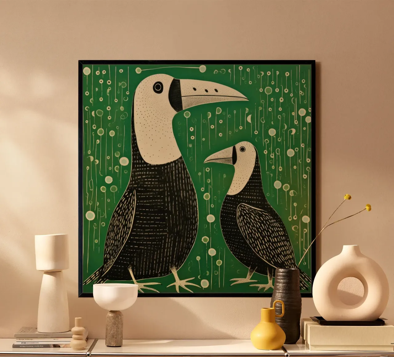 Albatros verde 2 carta hahnemühle da Minimal Animal Art