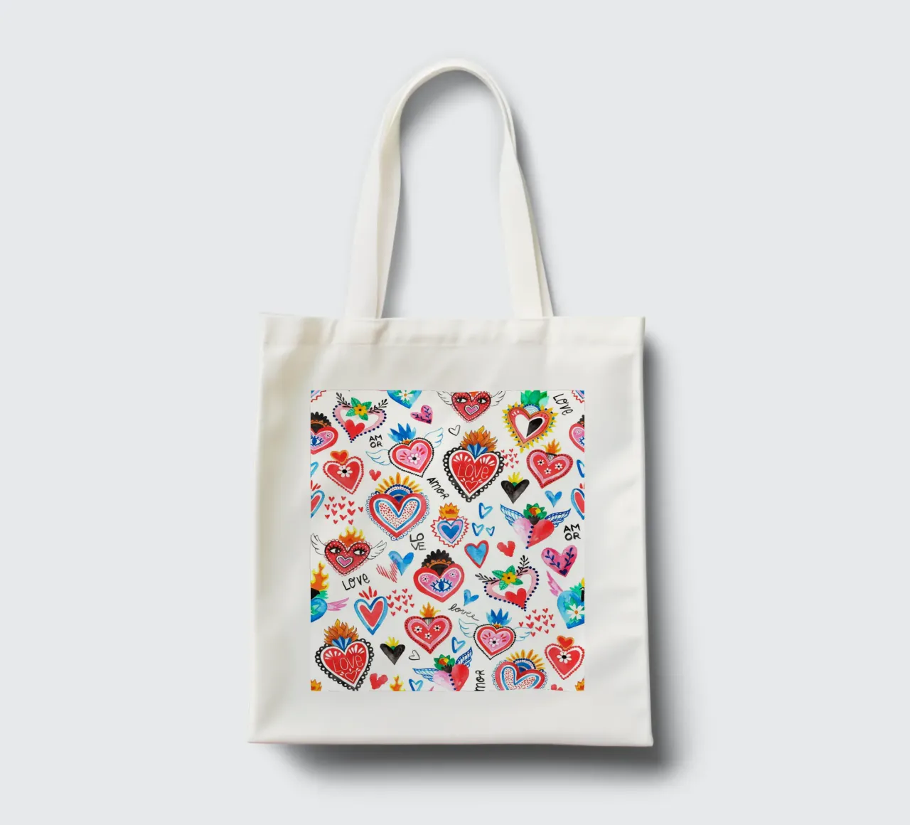 AMORE Pattern tote bag by treechild