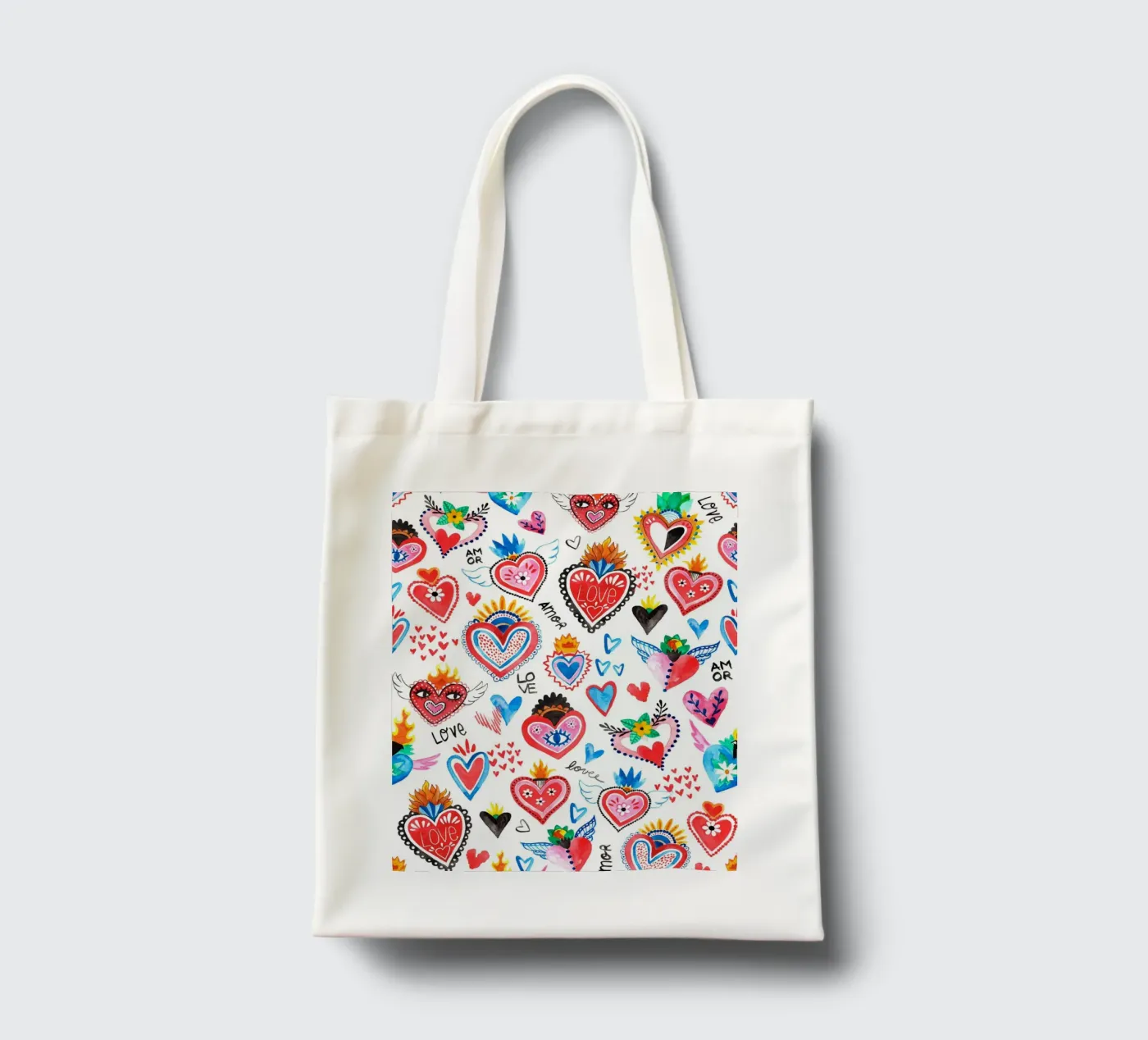 AMORE Pattern tote bag by treechild