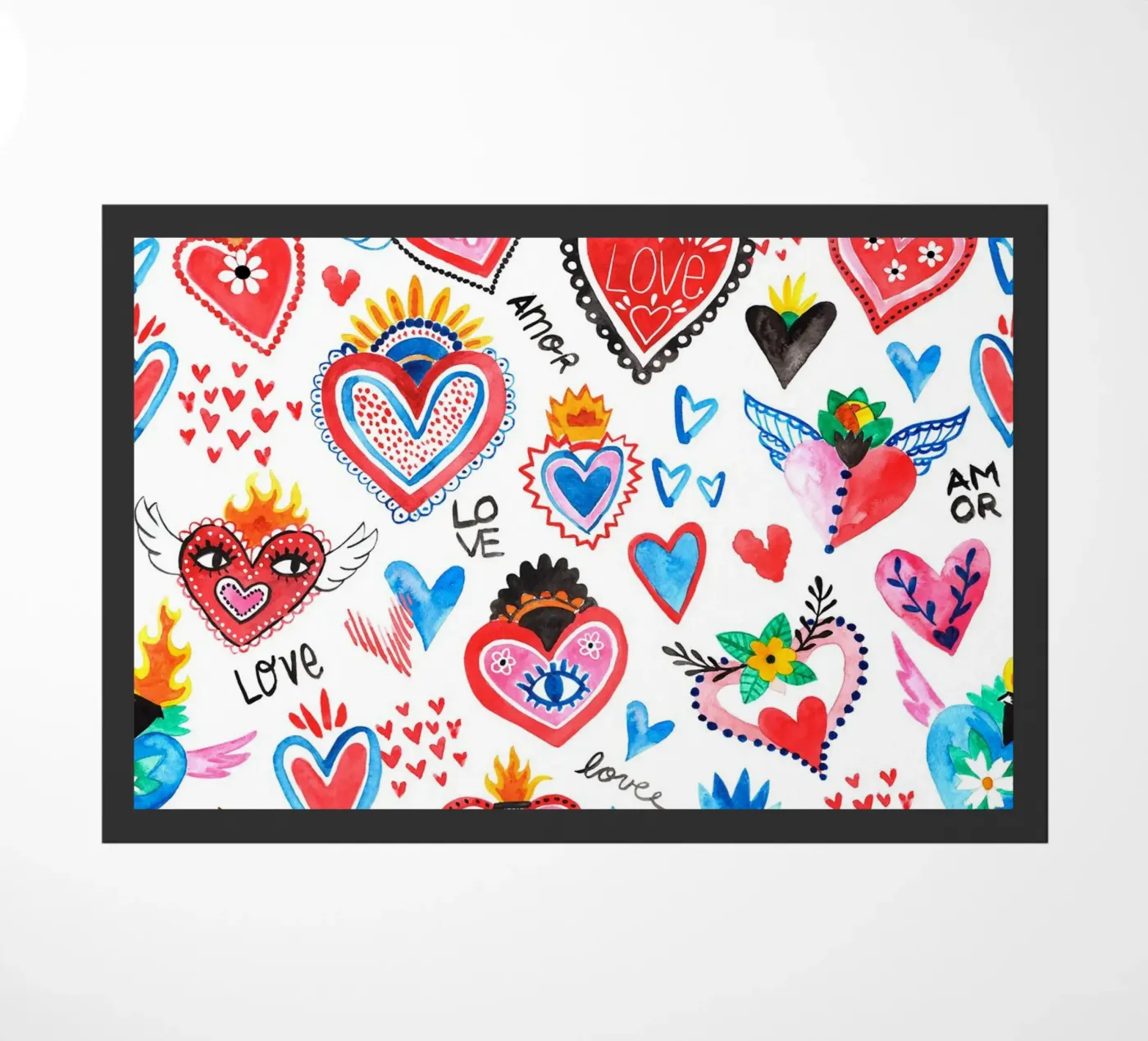 AMORE Pattern doormat by treechild