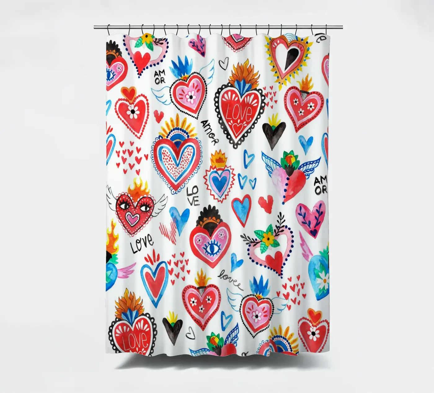 AMORE Pattern shower curtain by treechild