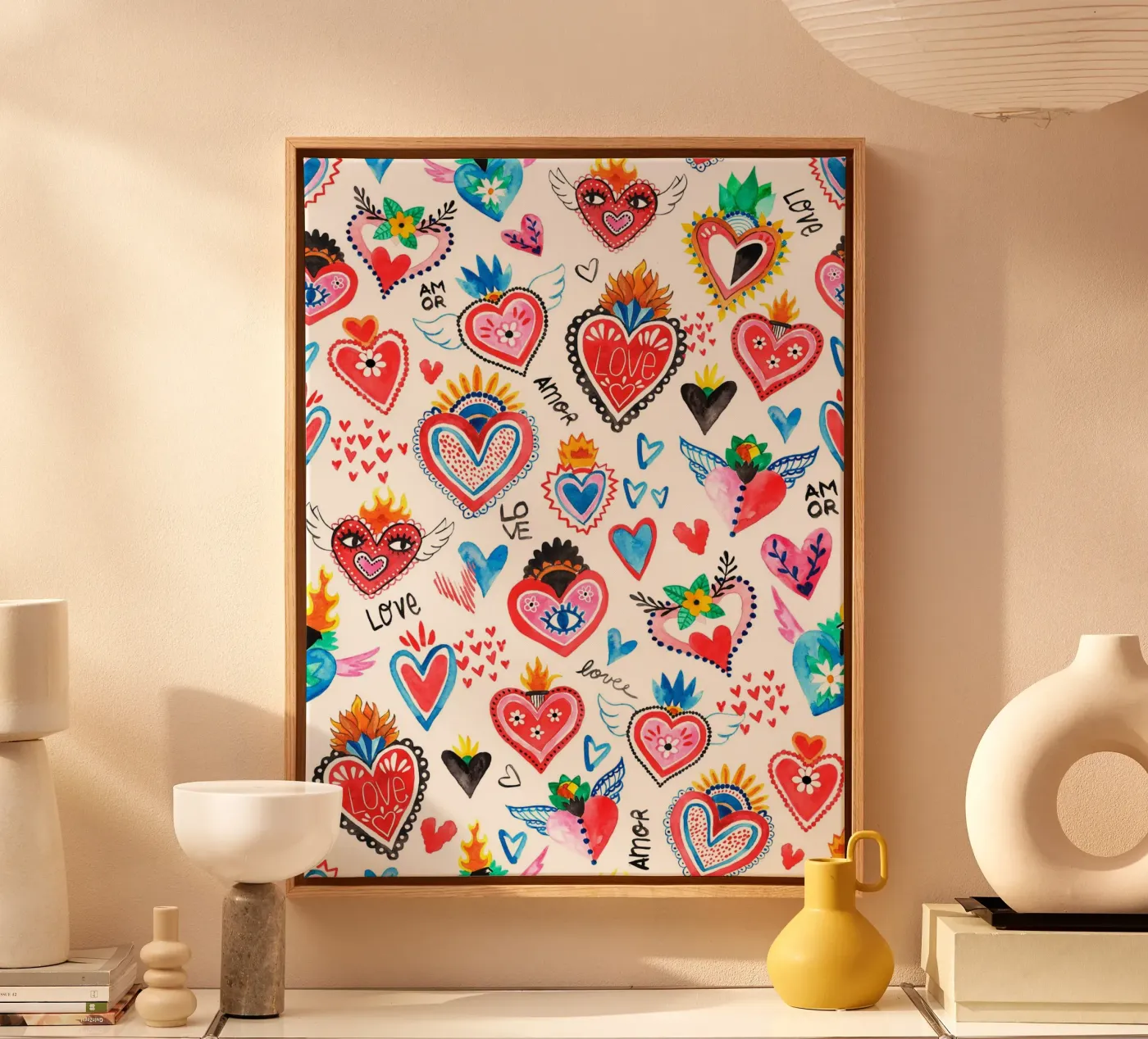 AMORE Pattern canvas van treechild