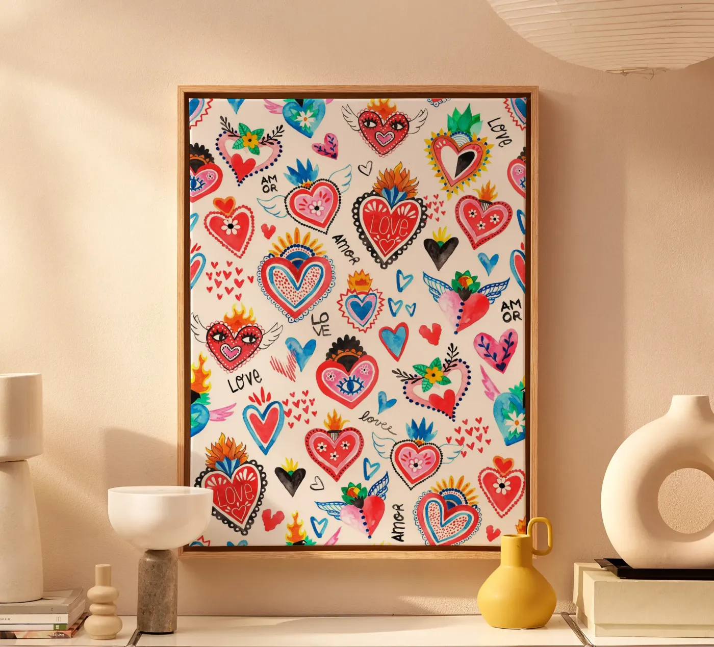 AMORE Pattern Leinwand von treechild