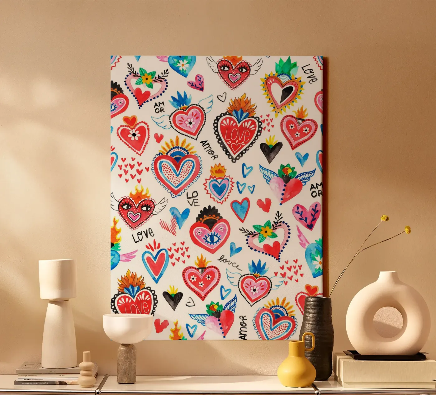 AMORE Pattern canvas van treechild