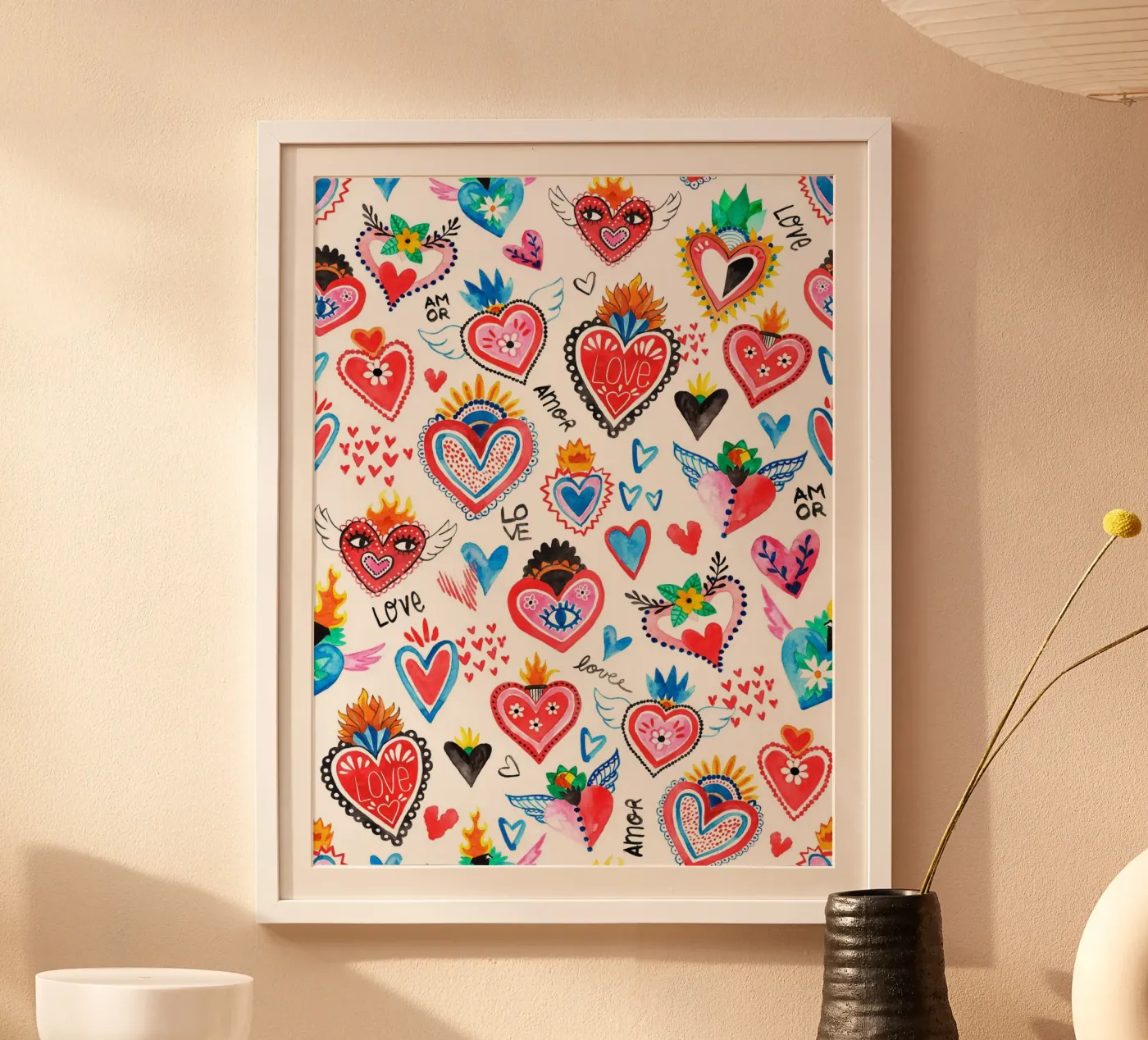 AMORE Pattern poster van treechild
