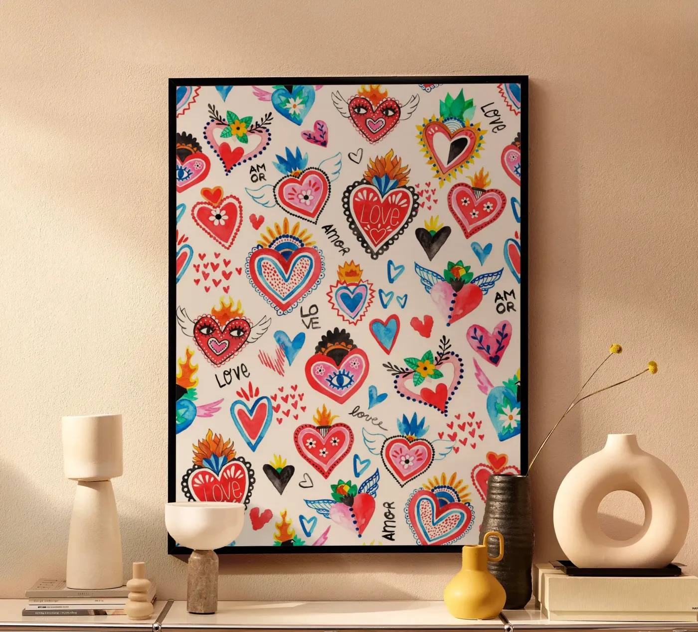 AMORE Pattern poster van treechild