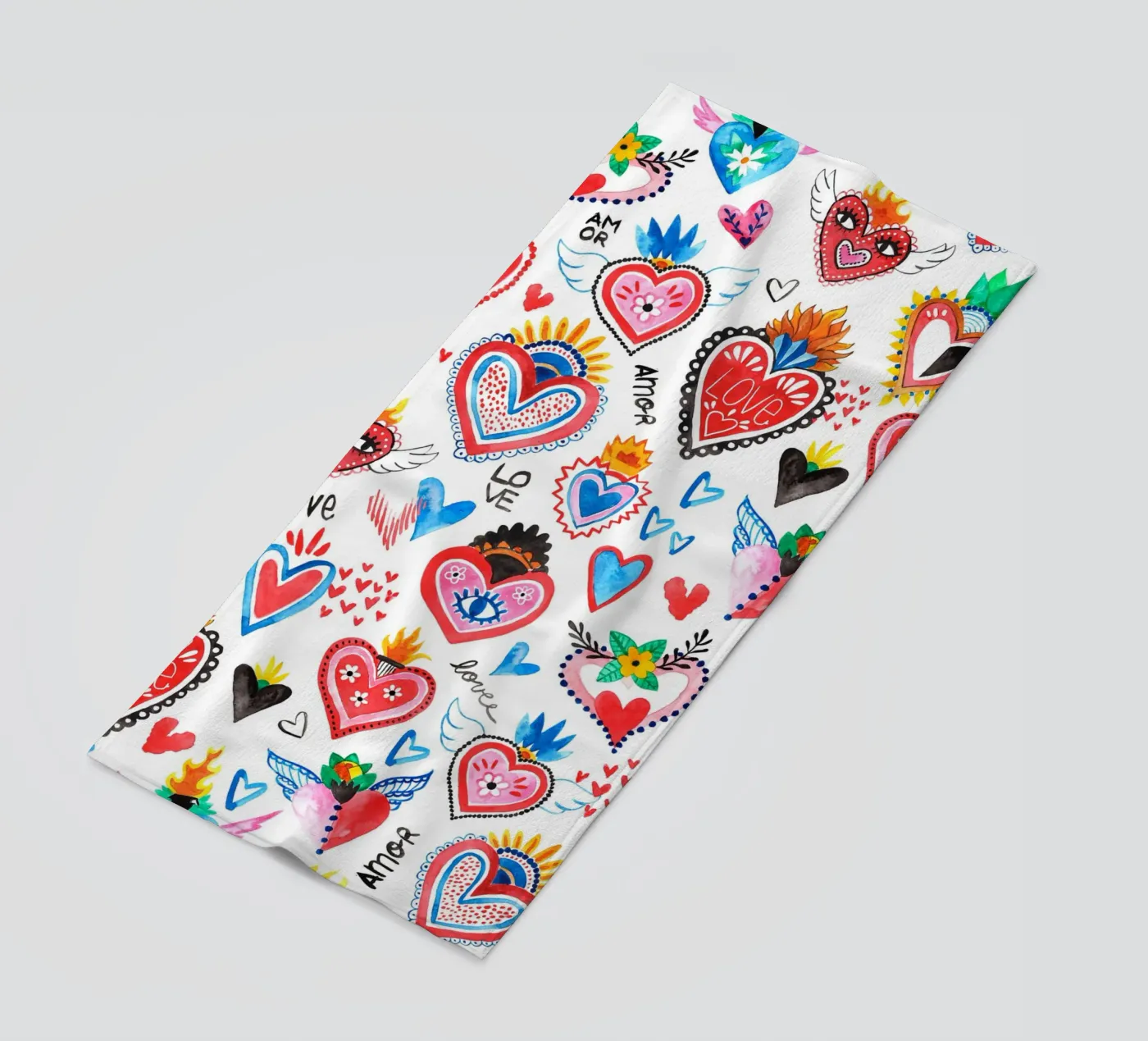 AMORE Pattern serviette de plage de treechild
