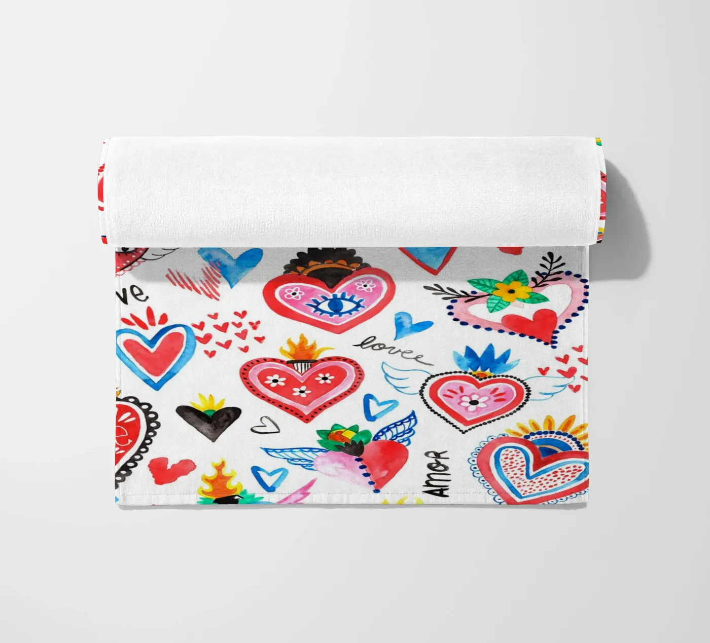 AMORE Pattern serviette de plage de treechild