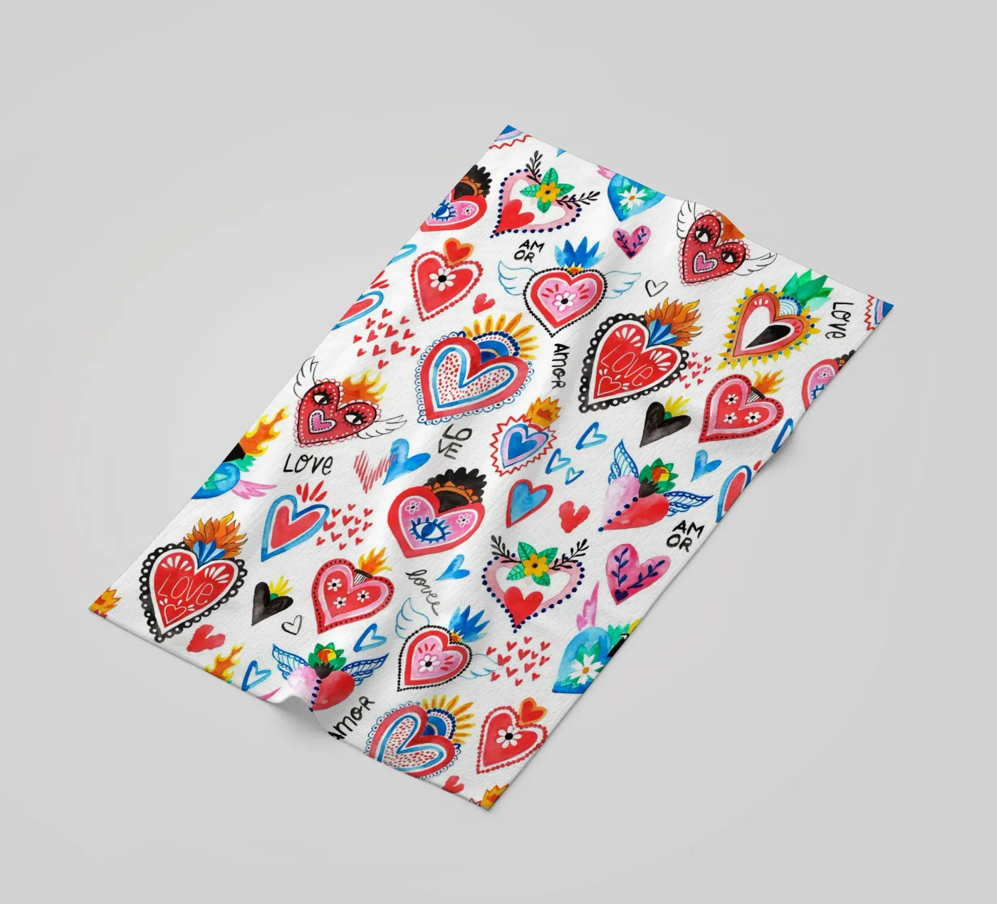 AMORE Pattern serviette de plage de treechild