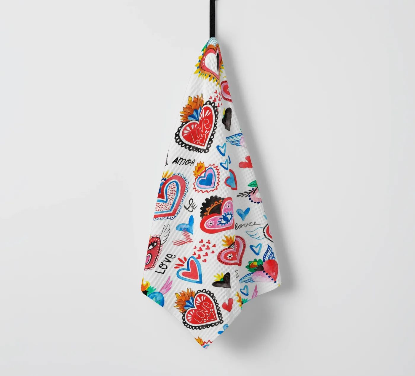 AMORE Pattern tea towel by treechild